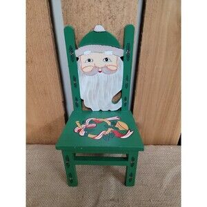 Handpainted Santa Claus Decorative Small Display Chair Christmas